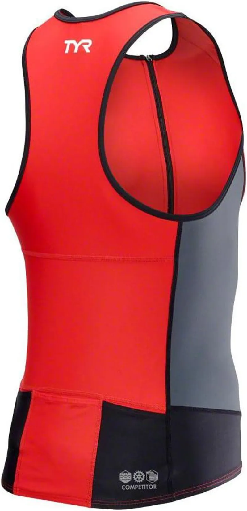 Tyr Men's Competitor Tri Tank Red/Grey-1